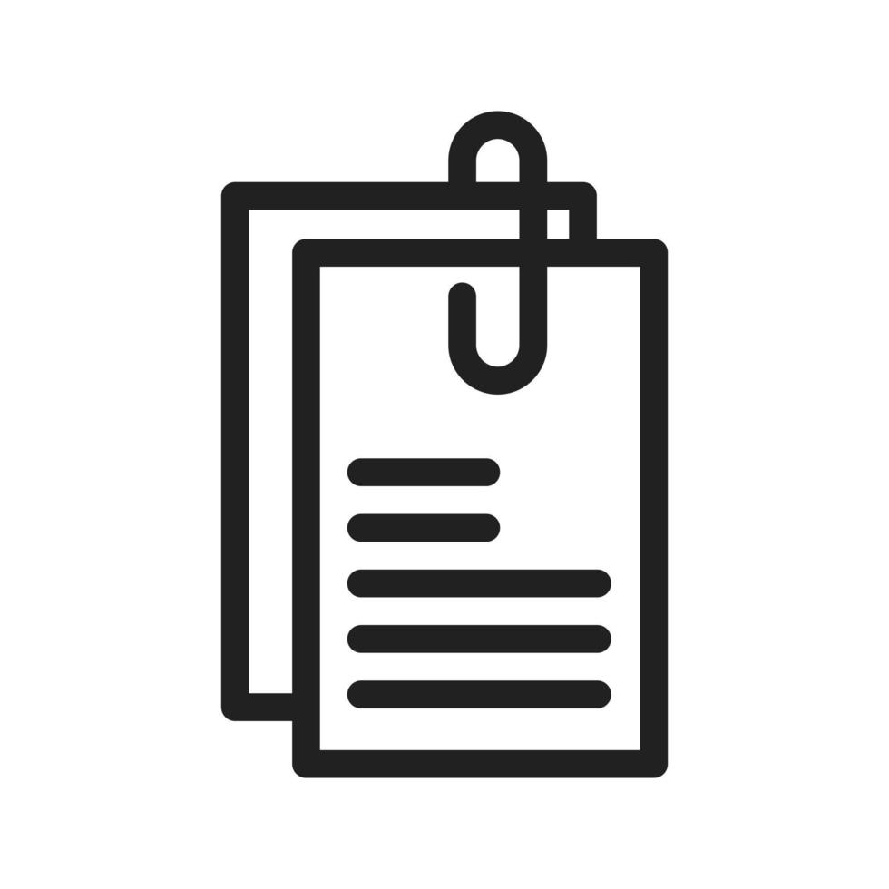 Attached Documents Line Icon vector