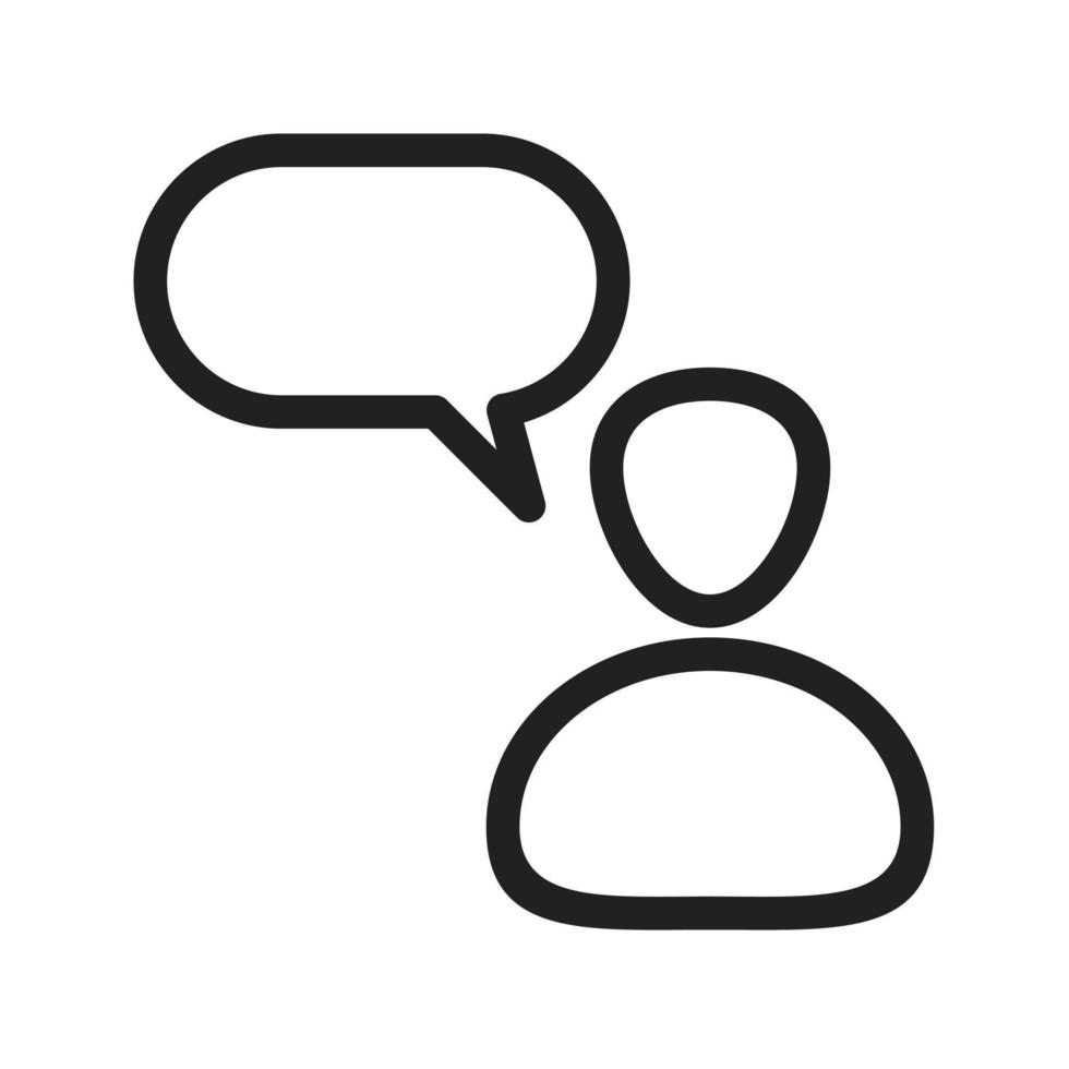 Person Speaking Line Icon vector