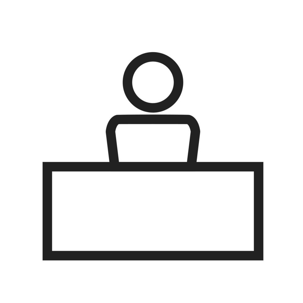 Office Work Line Icon vector