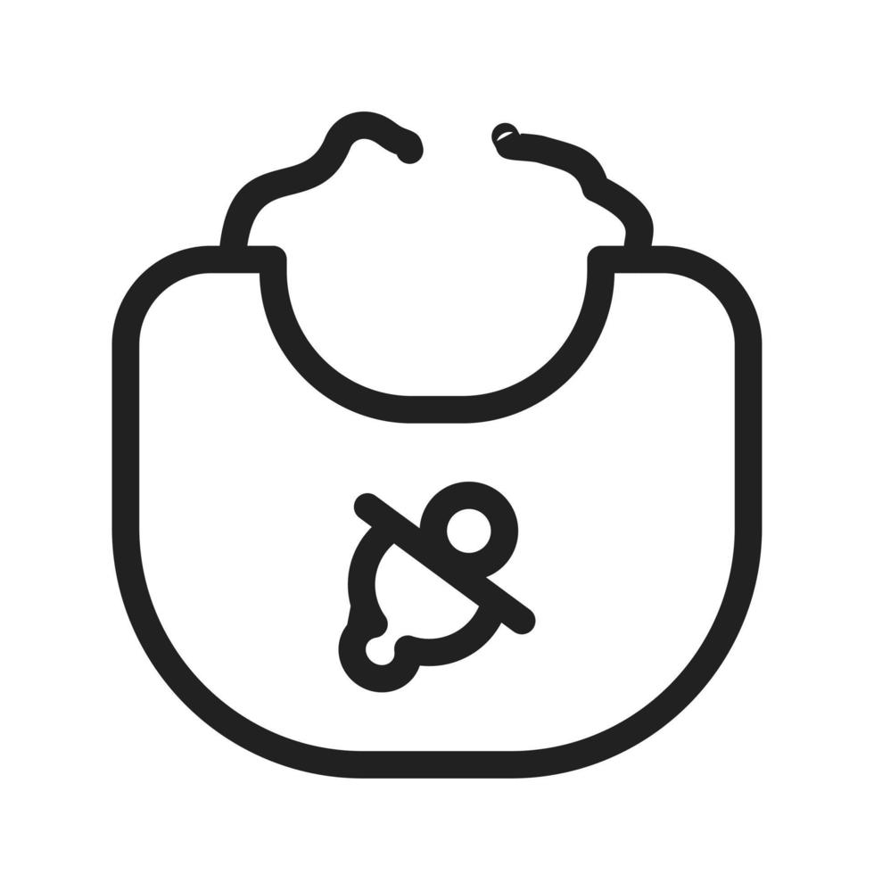 Baby Bib Line Icon vector