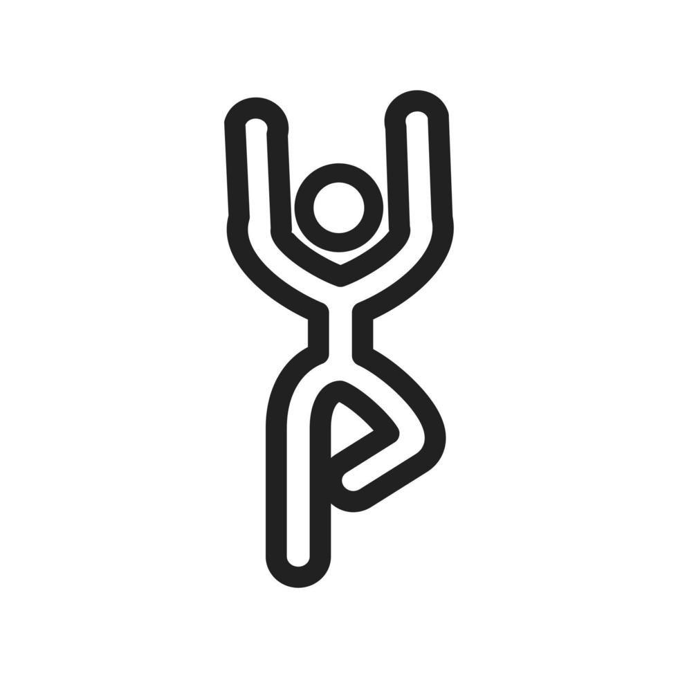 Yoga Pose IV Line Icon vector