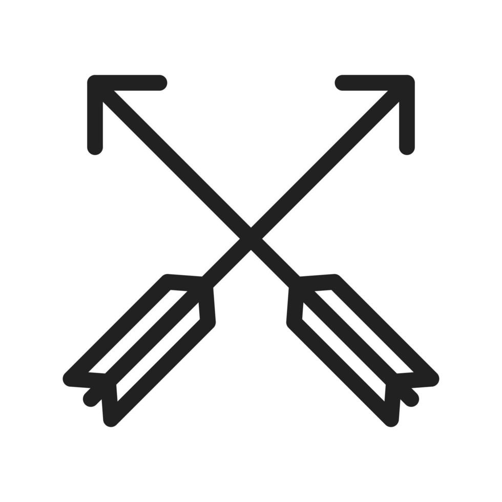 Two Arrows Line Icon vector