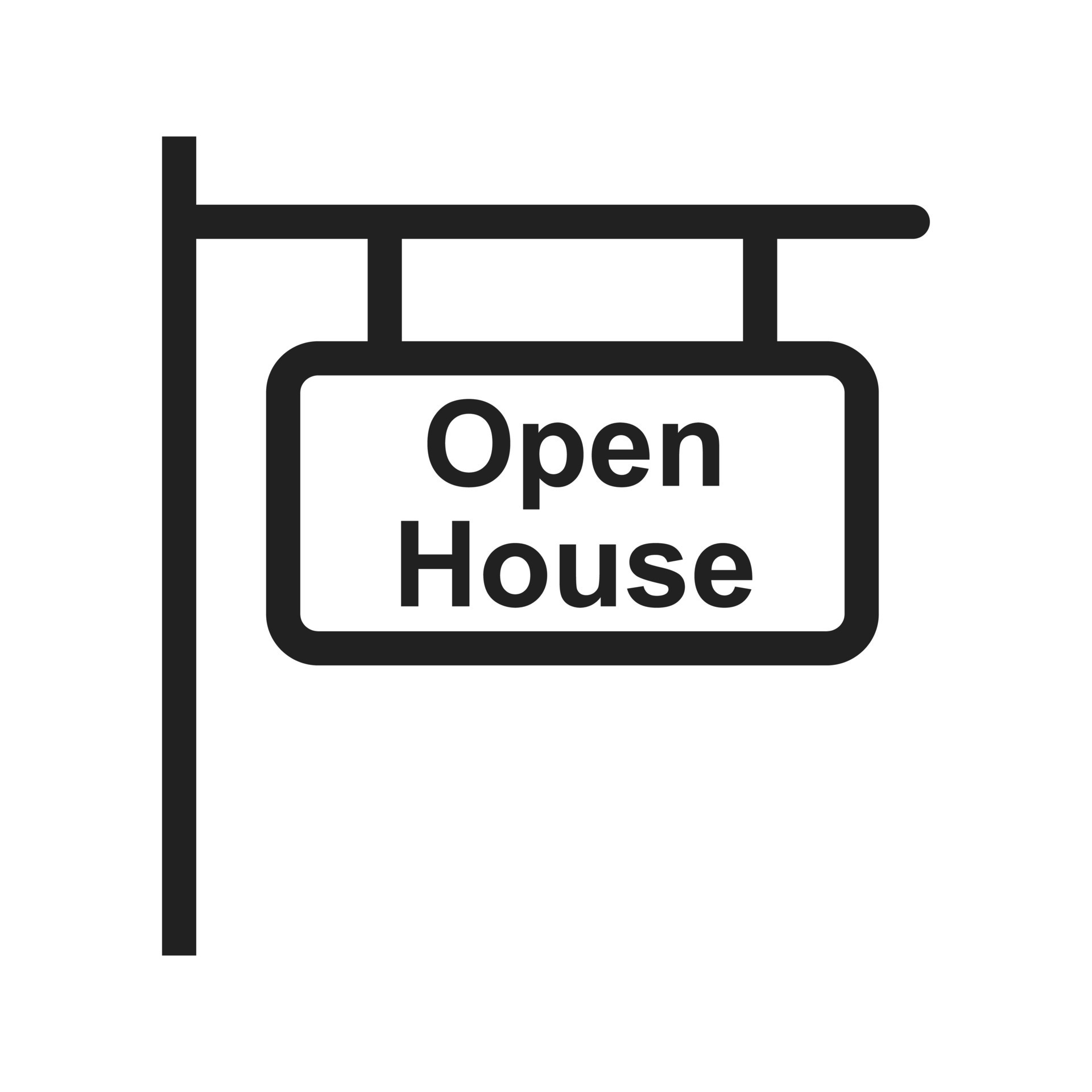 Open House Sign Line Icon 7679019 Vector Art at Vecteezy