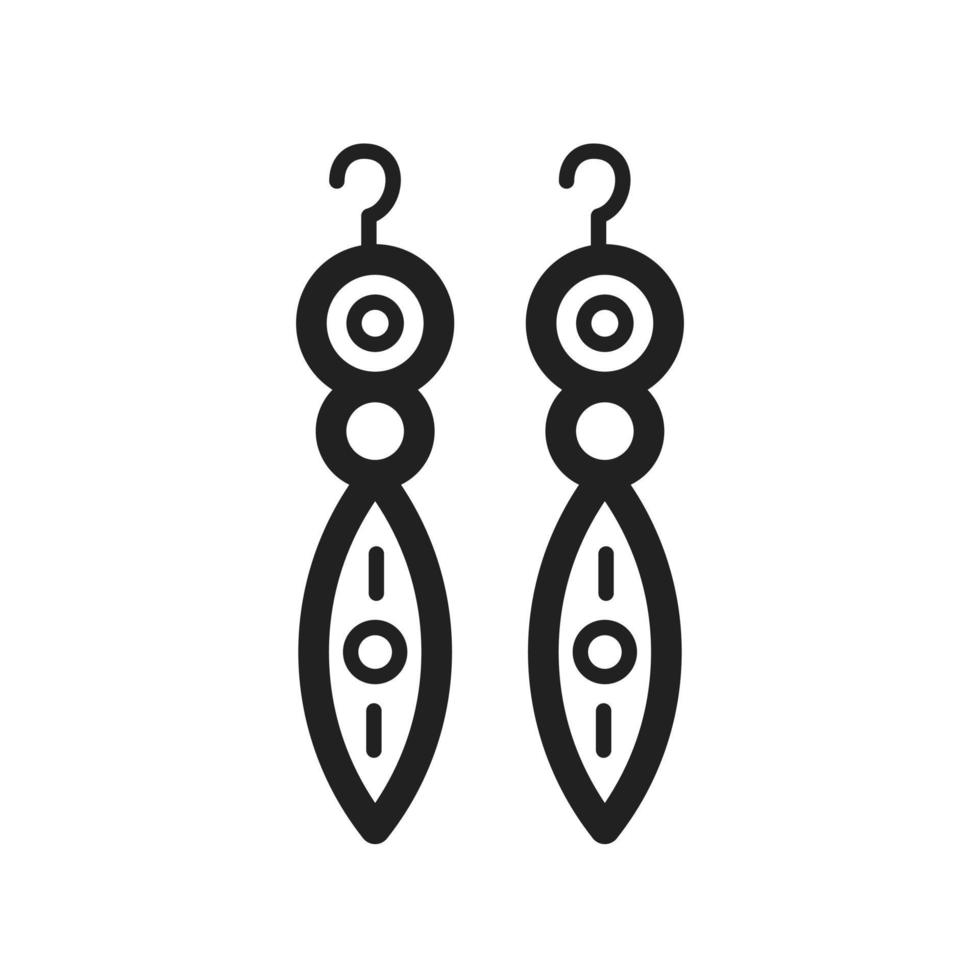 Earrings I Line Icon vector