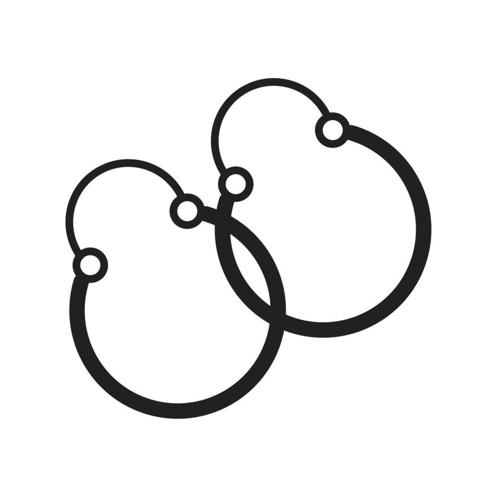 Earrings II Line Icon vector