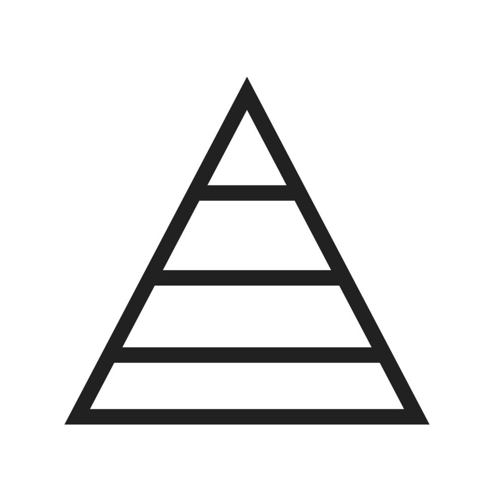 Pyramid Graph Line Icon vector