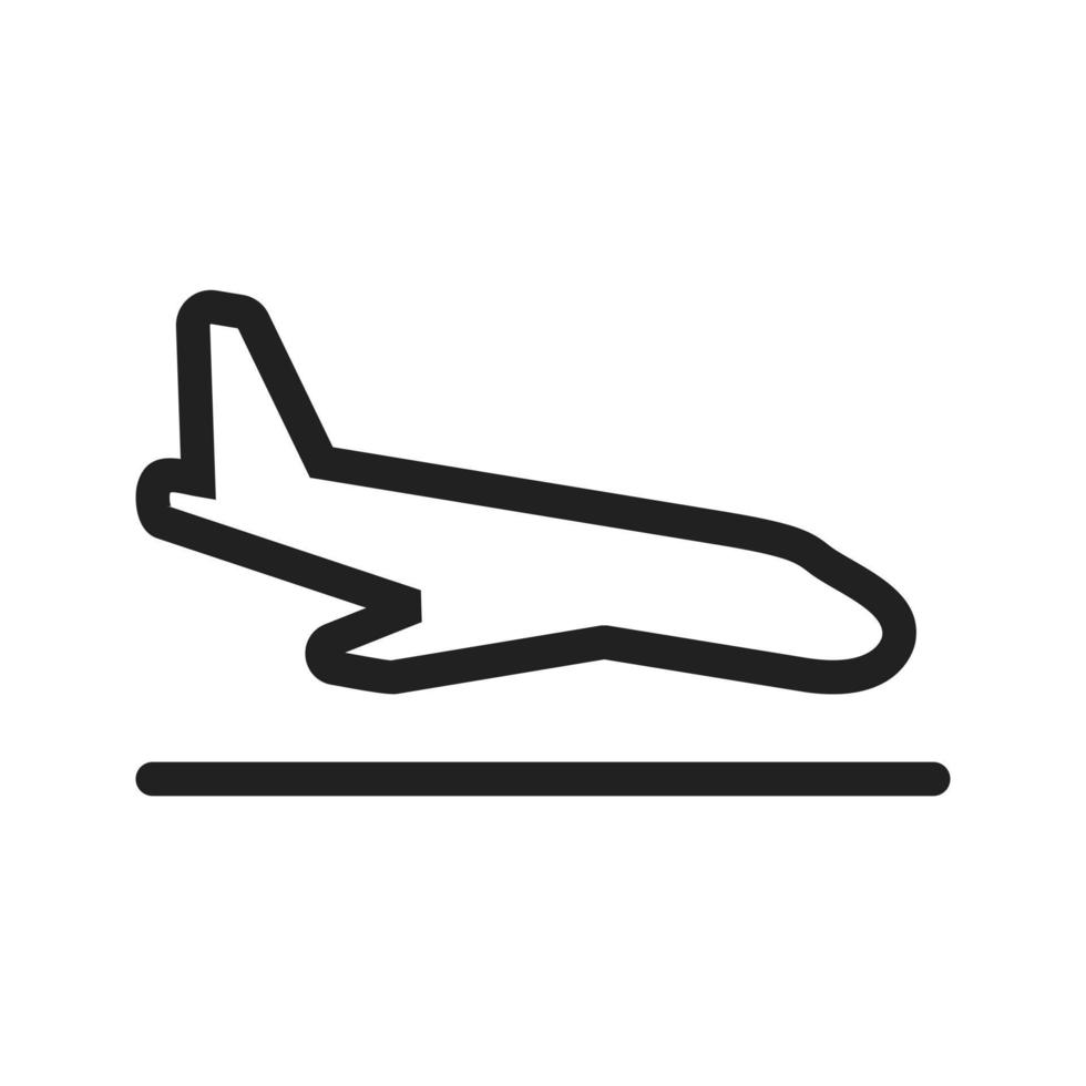 Flight Land Line Icon vector