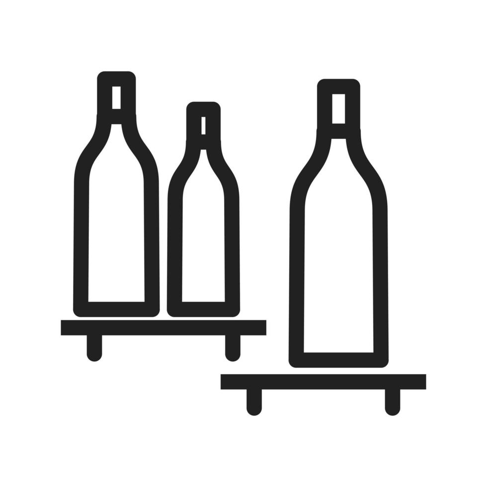 Bottles Shelf Line Icon vector