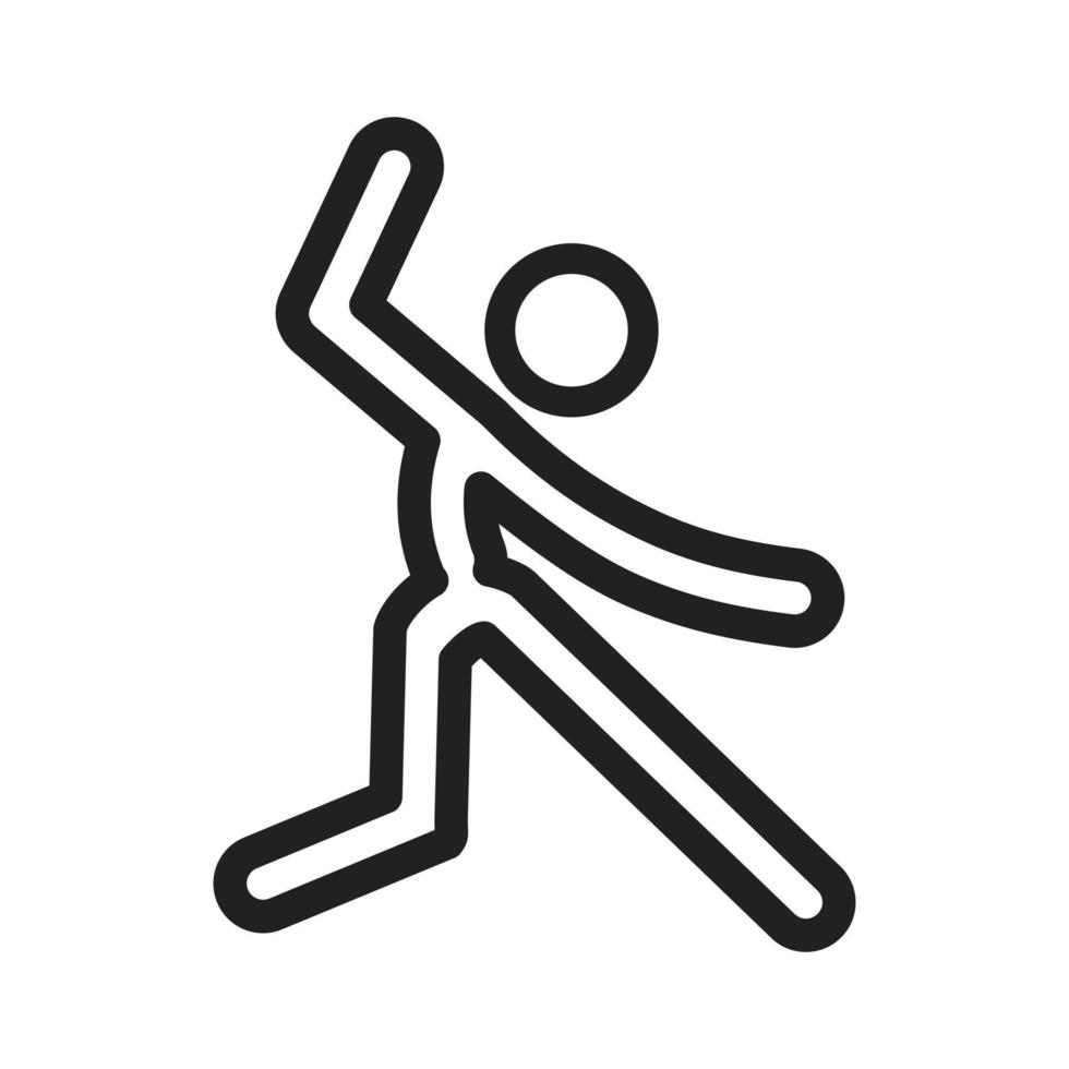 Aerobics II Line Icon vector