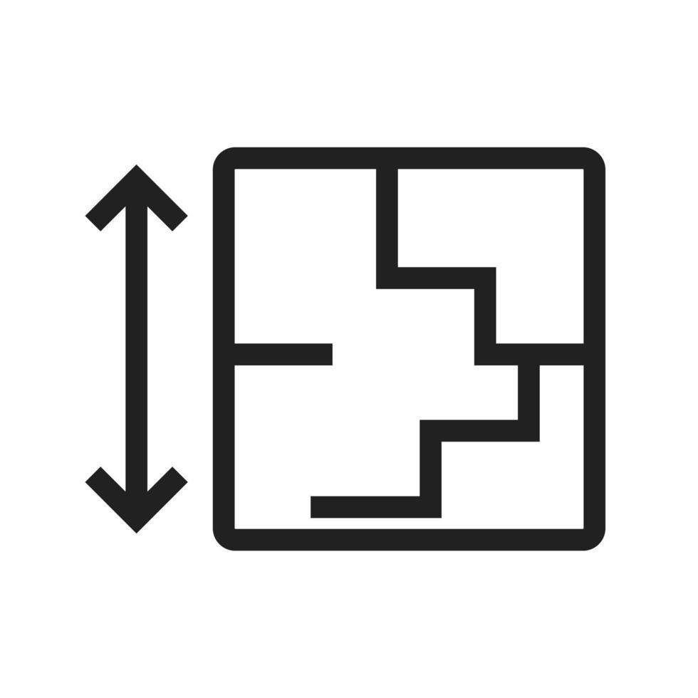 Architecture I Line Icon vector