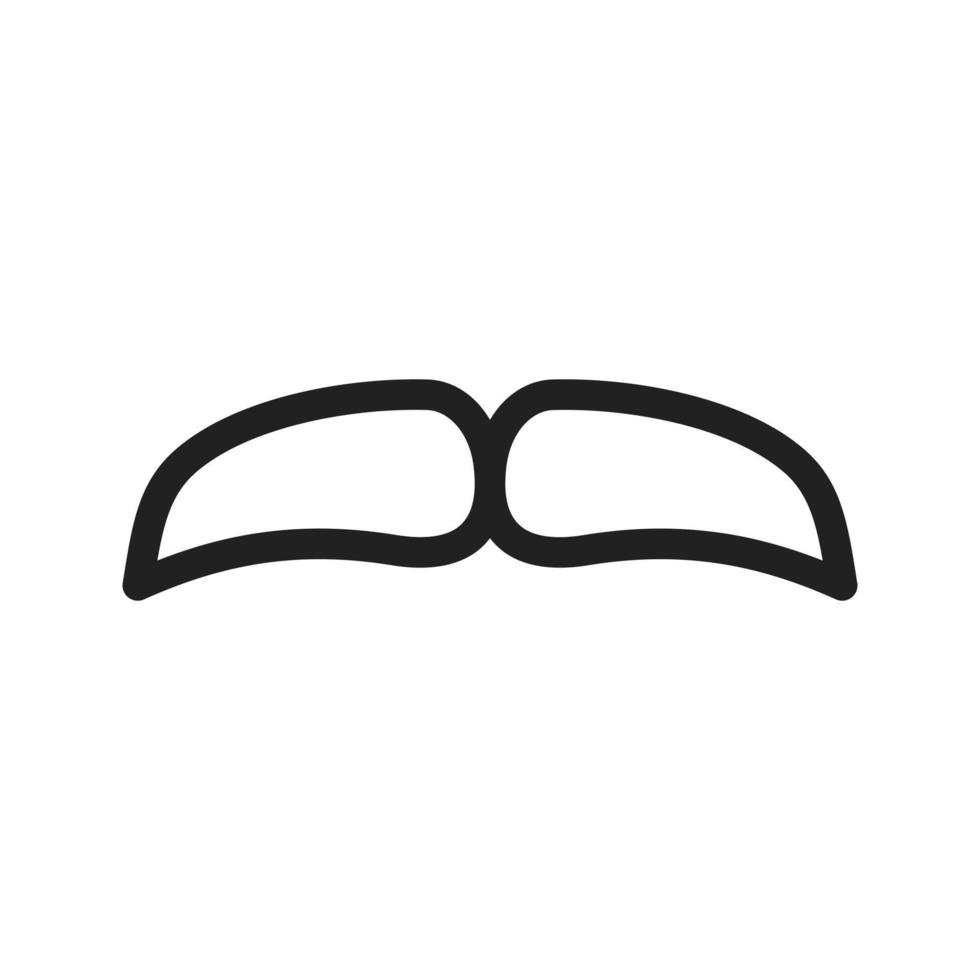 Moustache II Line Icon vector