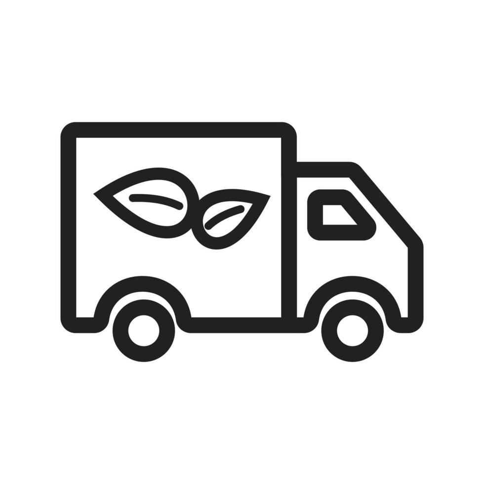 Eco friendly Truck Line Icon vector