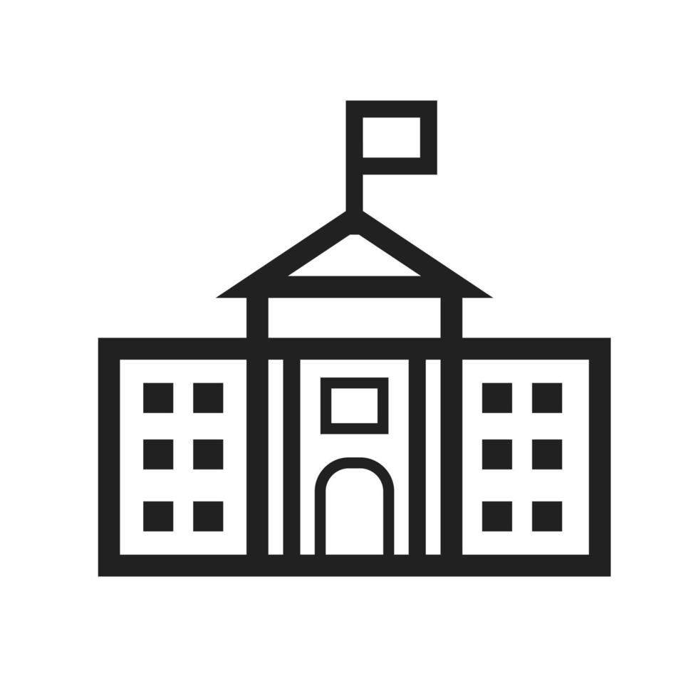 The White House Line Icon vector