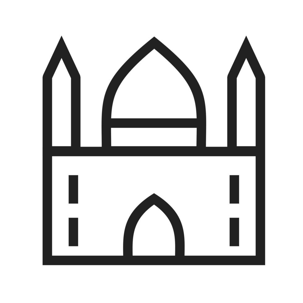 icono de línea de mezquita vector