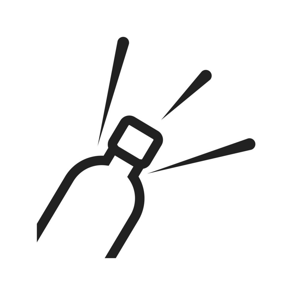 Bottle Opening Line Icon vector