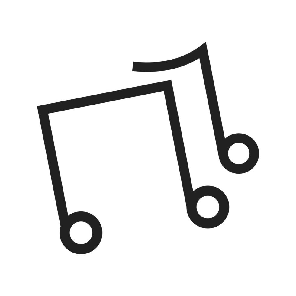 Music Notes Line Icon vector