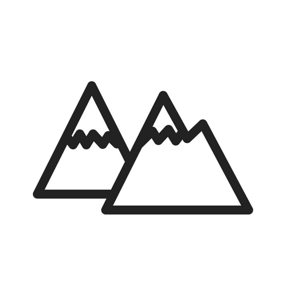 Mountains Line Icon vector