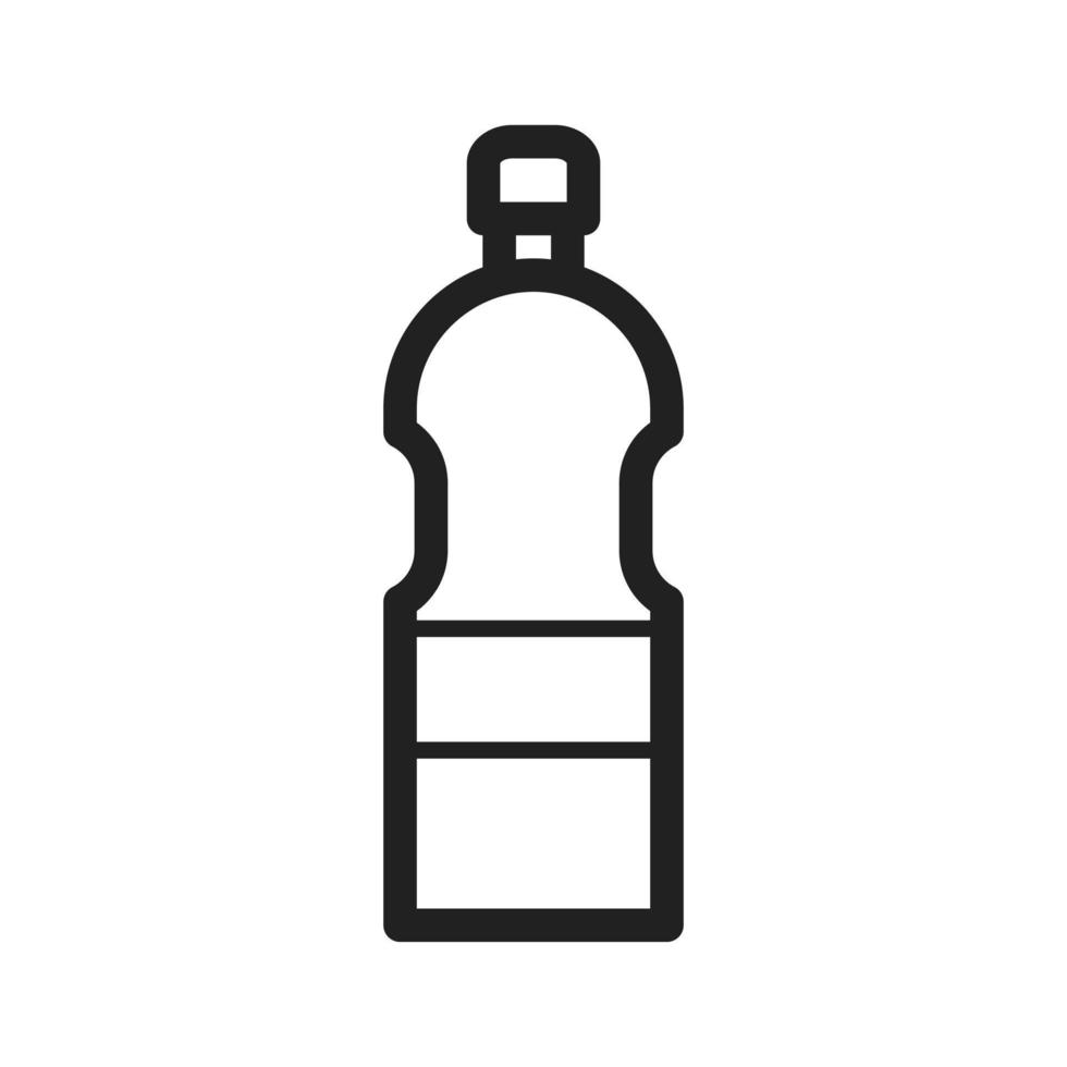 icono de línea de botella de agua vector