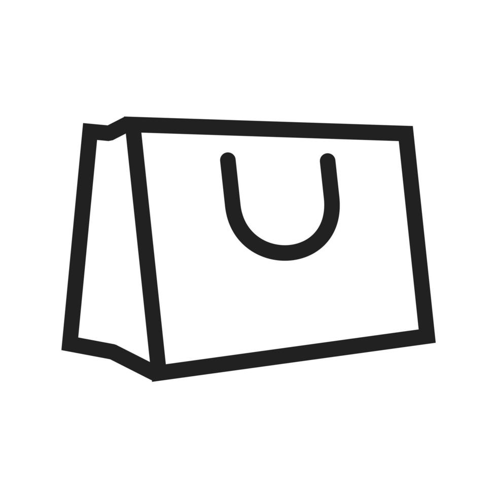 icono de línea de bolsa de mano vector