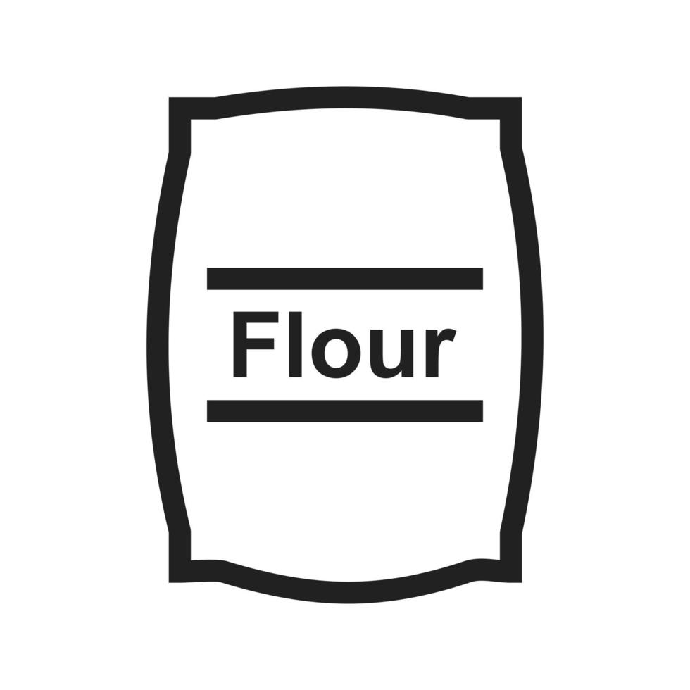 Flour bag Line Icon vector