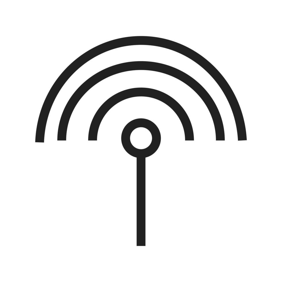 Settings Input Antenna Line Icon vector