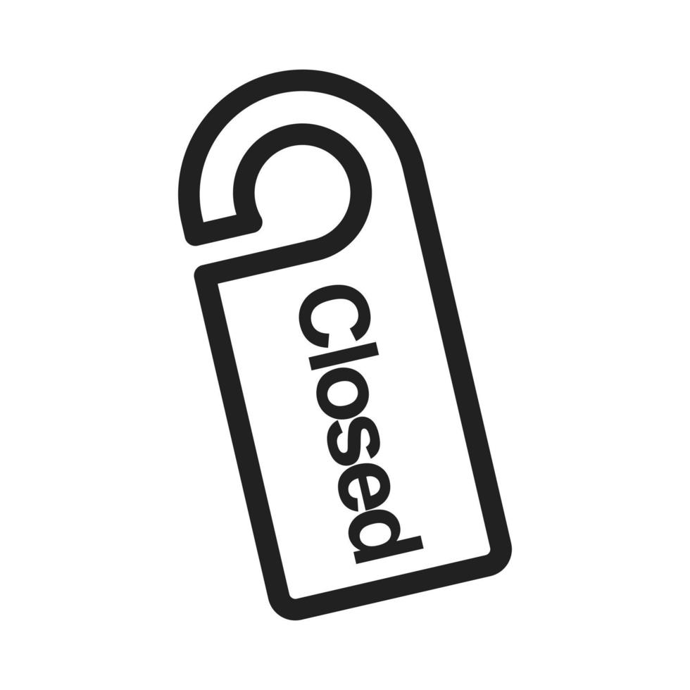 Closed Tag II Line Icon vector