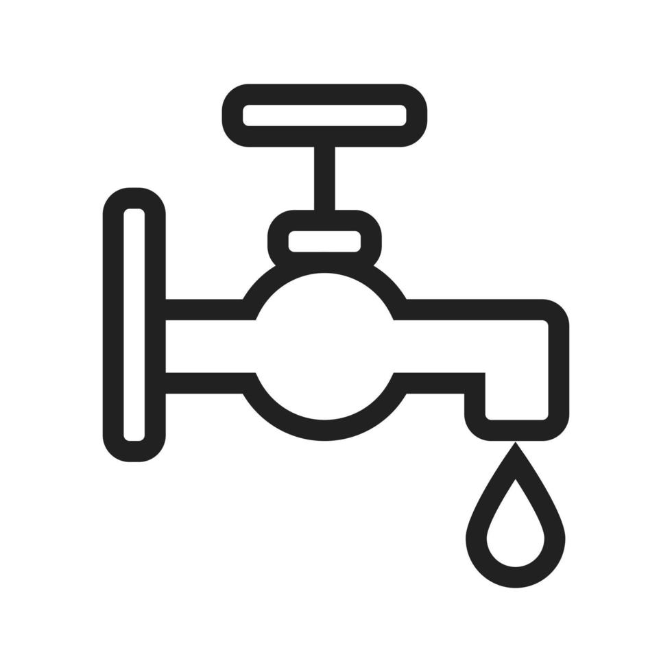 Water Tap Line Icon vector