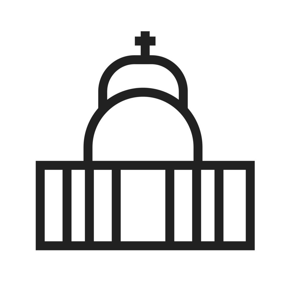 Cathedral Line Icon vector