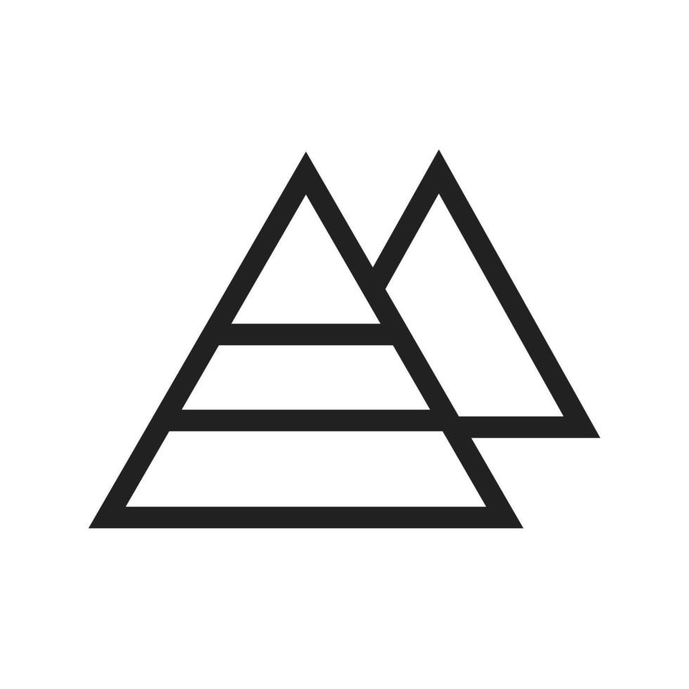 Pyramids Line Icon vector