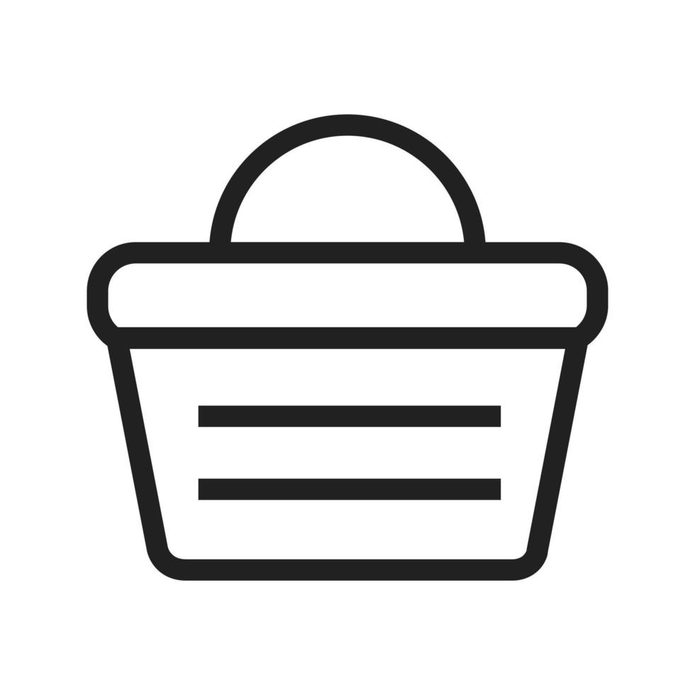 Vegetable Basket Line Icon vector