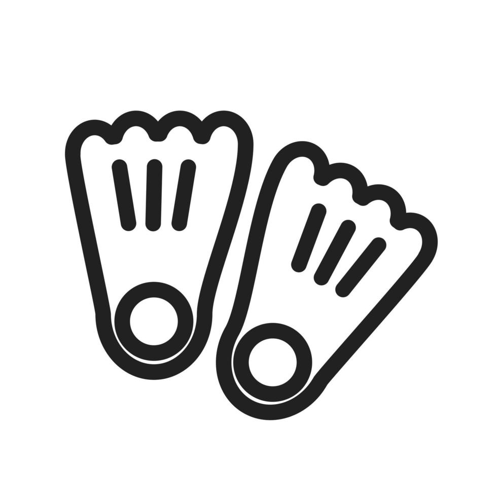 Swimming Fins Line Icon vector