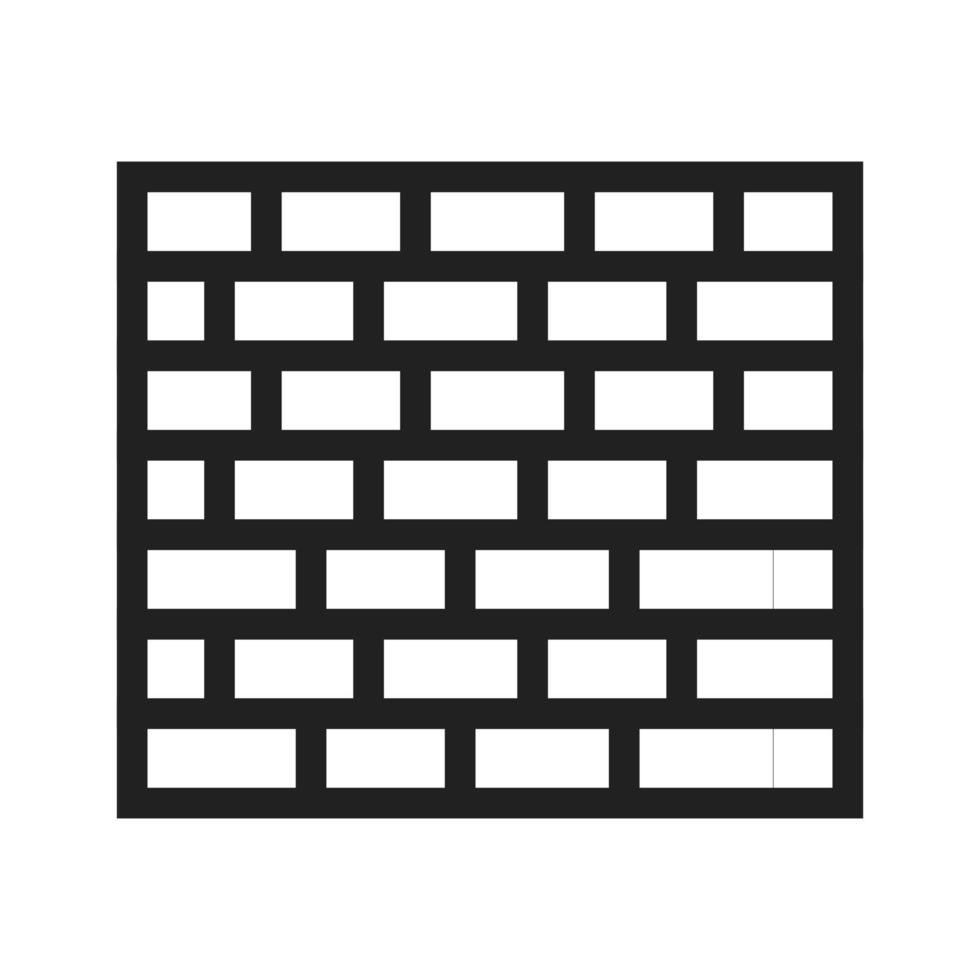 Brick Wall I Line Icon vector