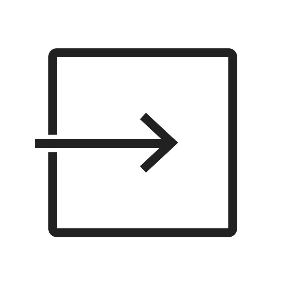 Exit to App Line Icon vector