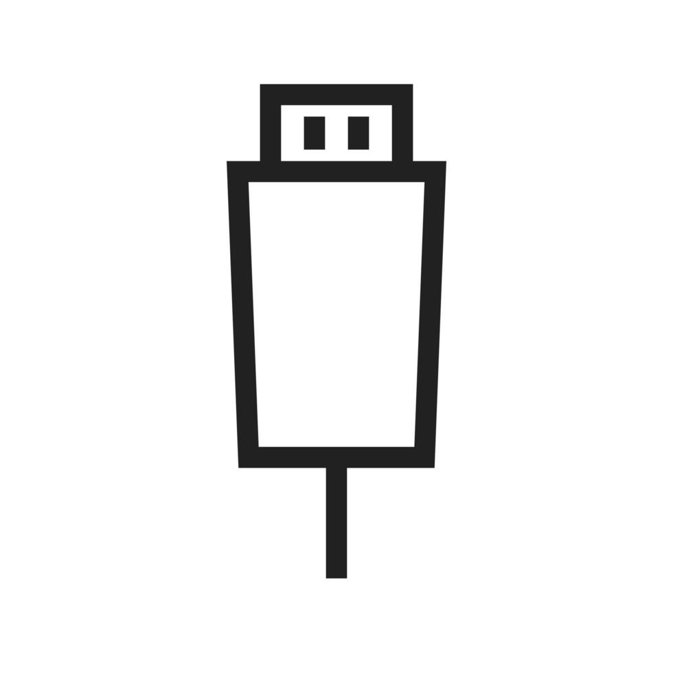 Settings Input HDMI Line Icon vector