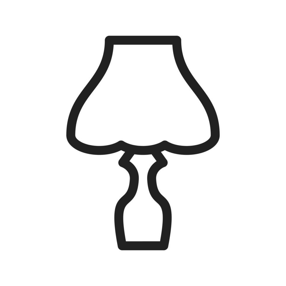 Table Lamp Line Icon vector