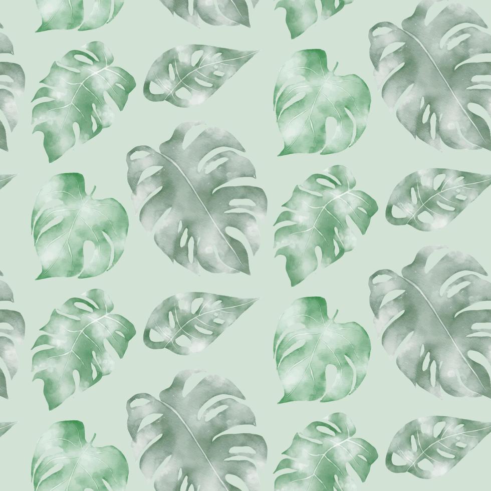 Tropical leaf pattern background design vector