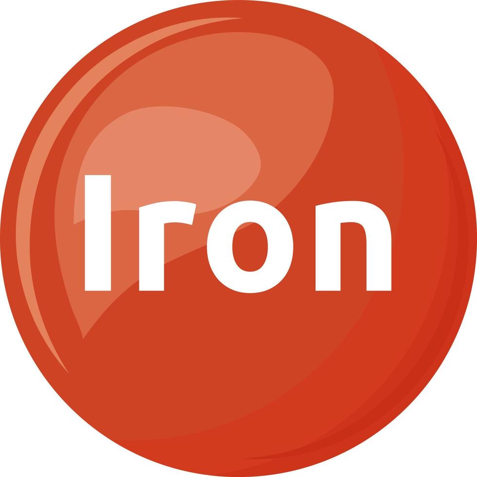 Iron mineral semi flat color vector object