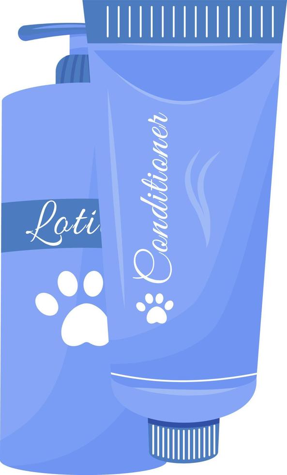 Cosmetics for pets semi flat color vector element
