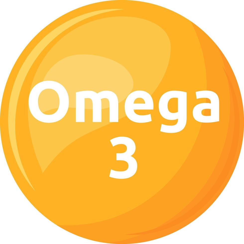 Omega three fatty acids semi flat color vector object