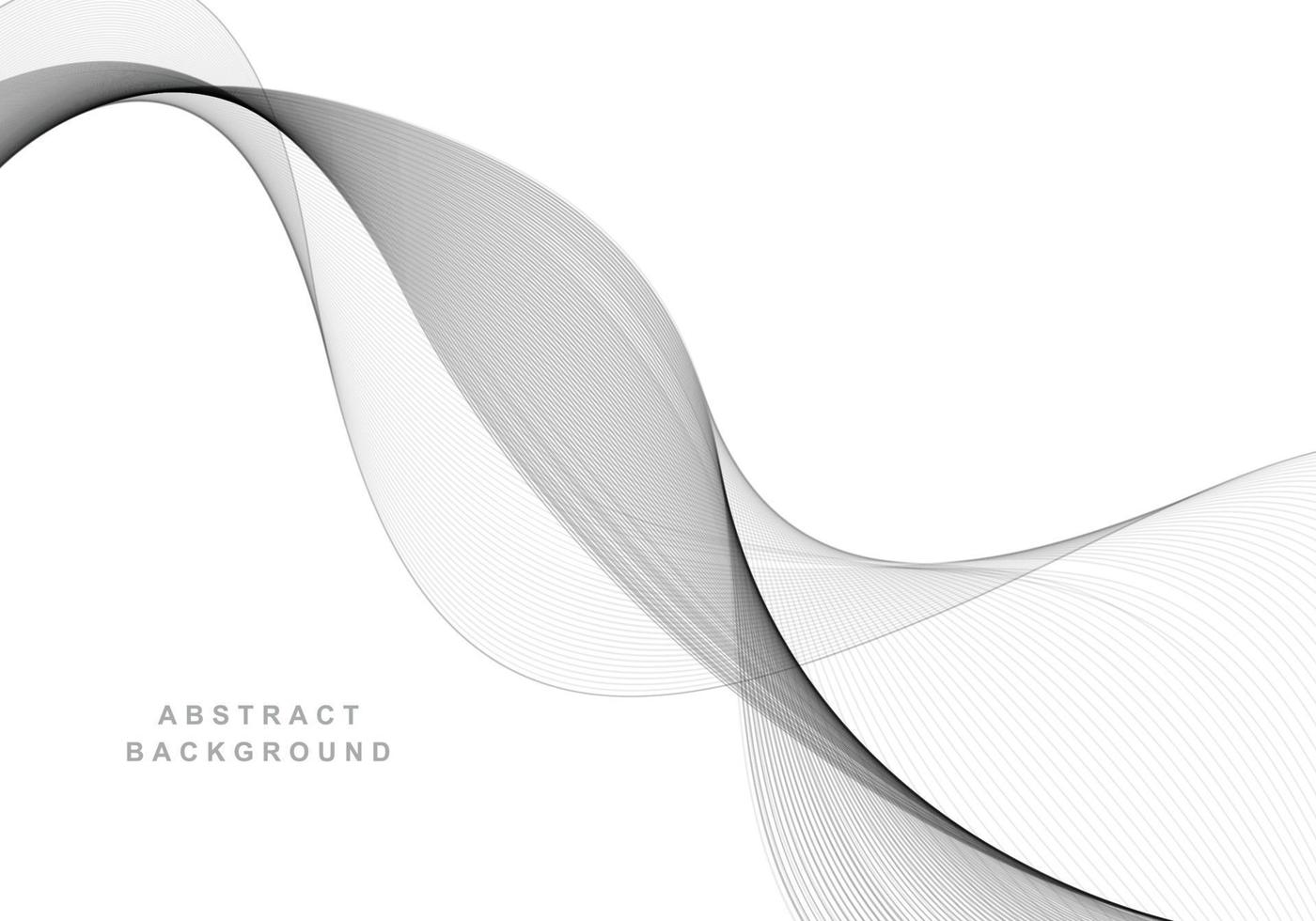 Abstract gray smoke flowing wave background vector