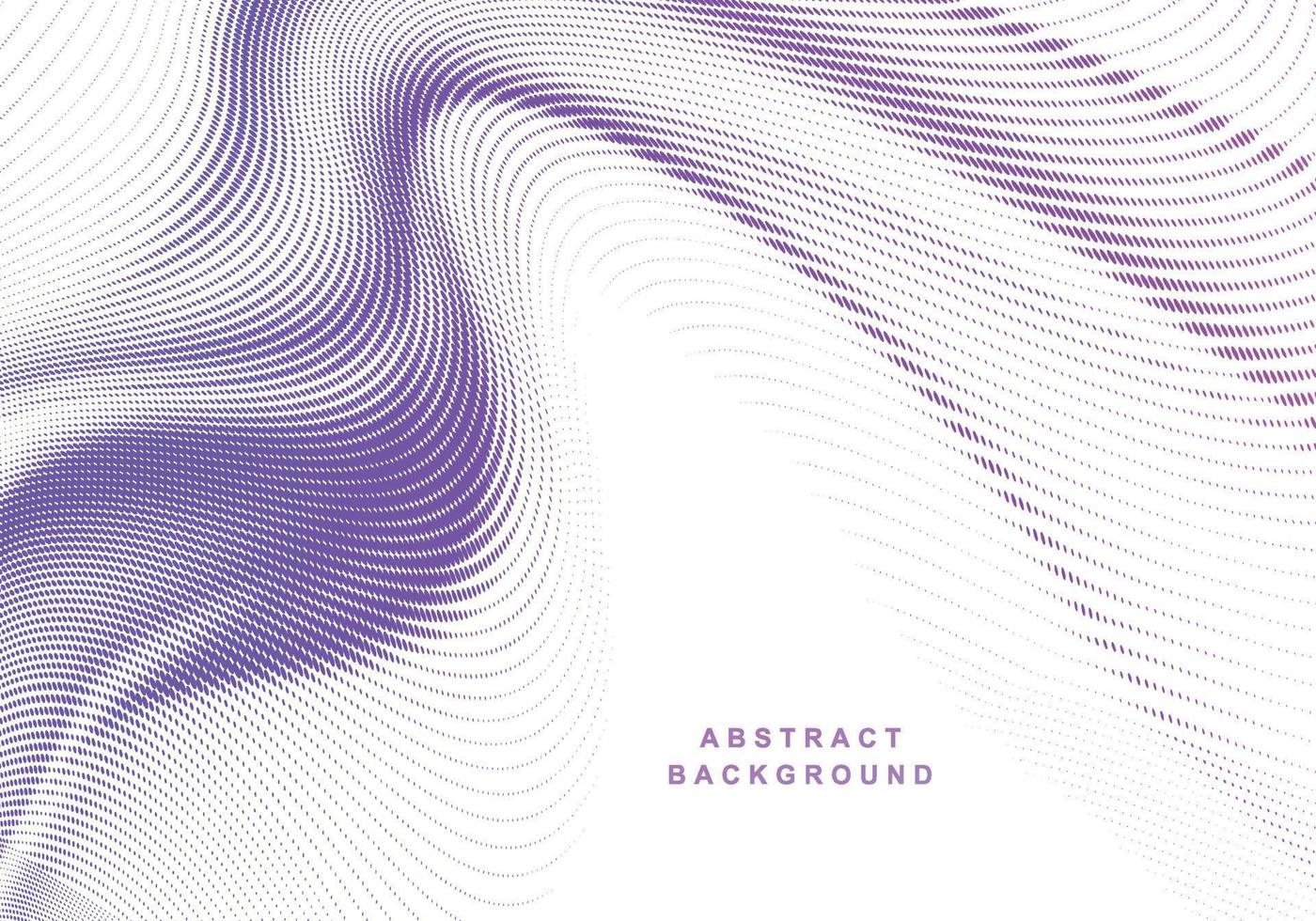 Fondo de onda que fluye de partículas punteadas púrpuras abstractas vector