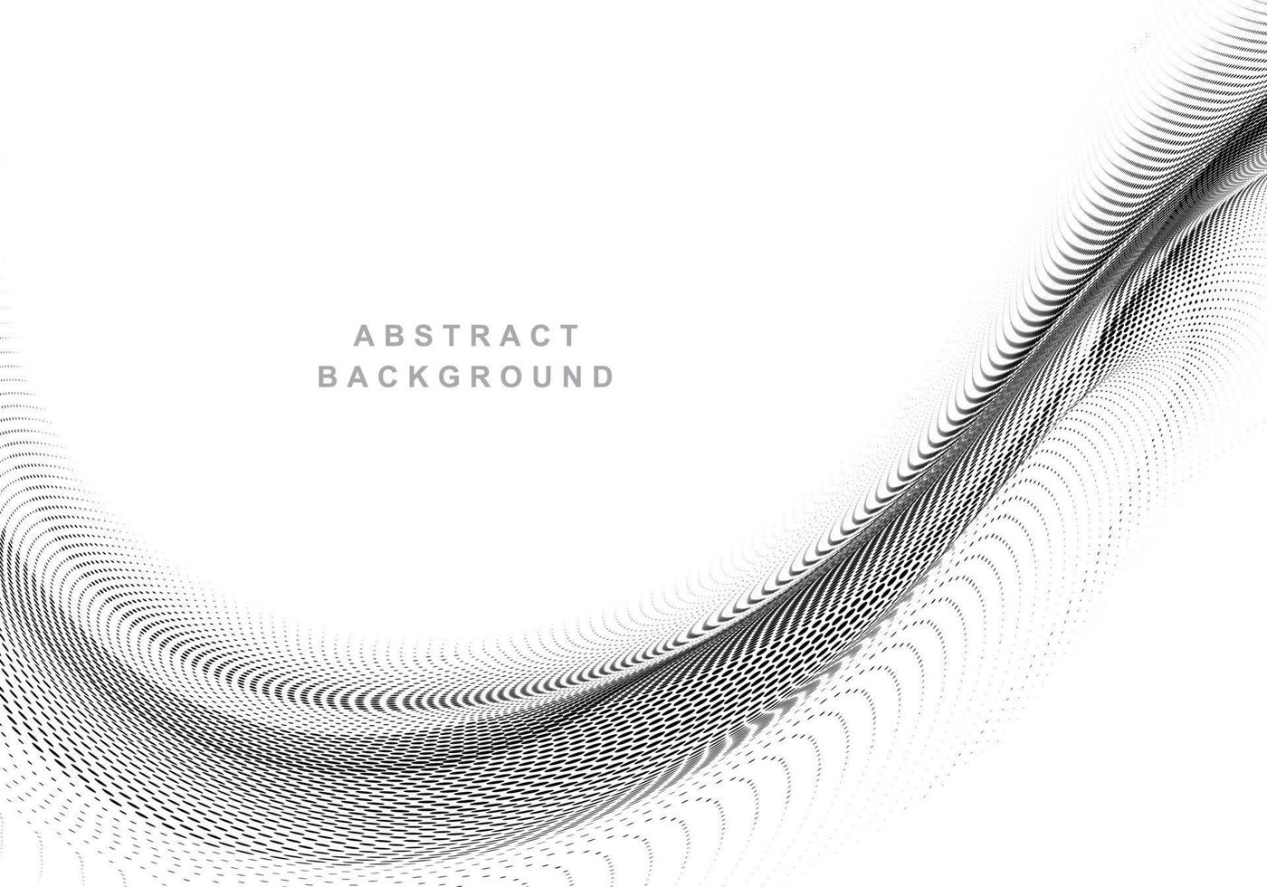 Abstract gray dotted flowing technology wave background vector