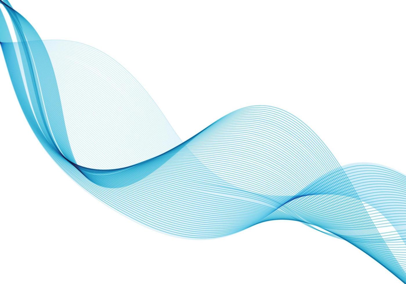 Abstract blue smoke flowing wave background vector