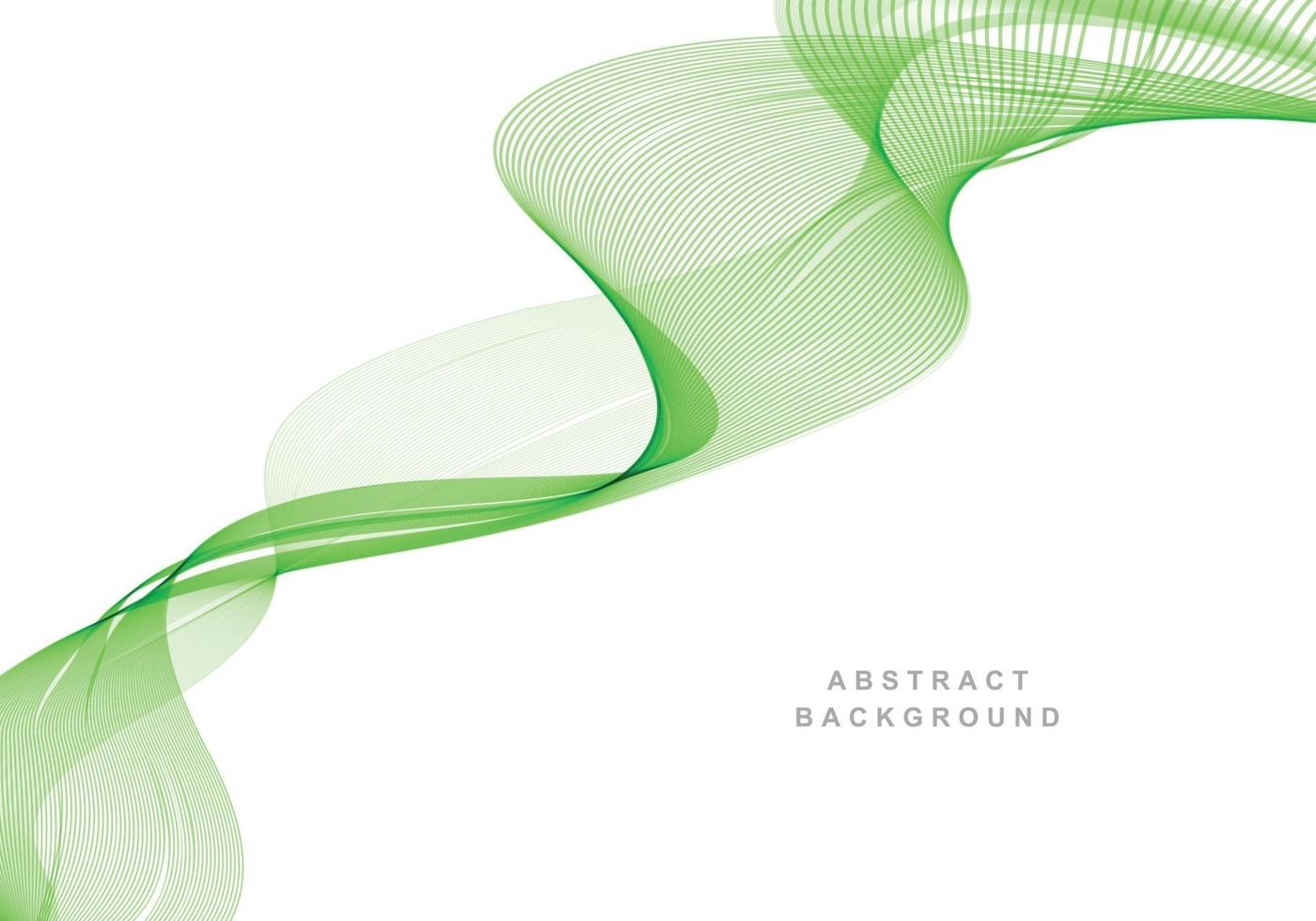 Fondo de onda que fluye humo verde abstracto vector
