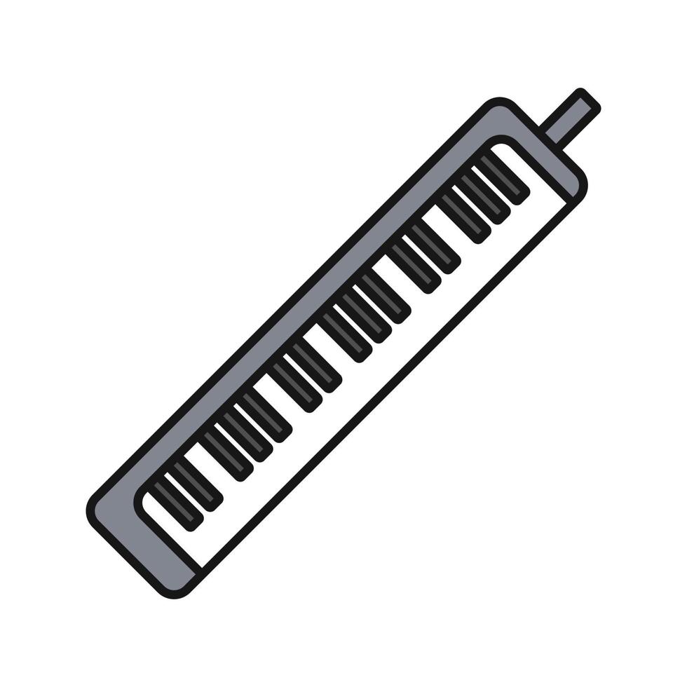 Melodica color icon. Pianica. Isolated vector illustration