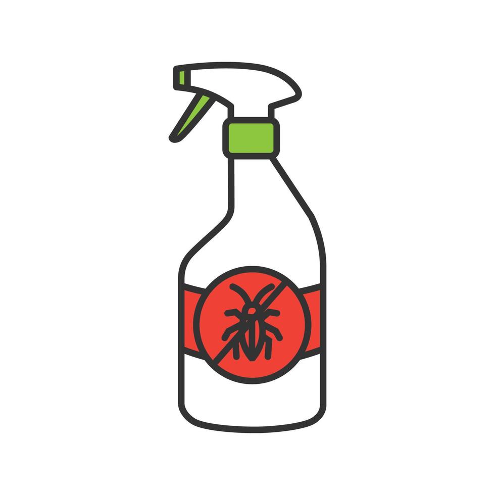 Insects repellent color icon. Anti-cockroach spray. Isolated vector illustration