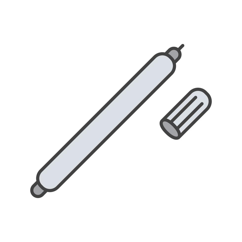 Fabric marker pen color icon. Isolated vector illustration