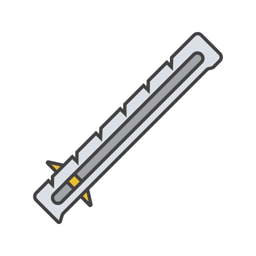 Sewing gauge color icon. Ruler. Isolated vector illustration