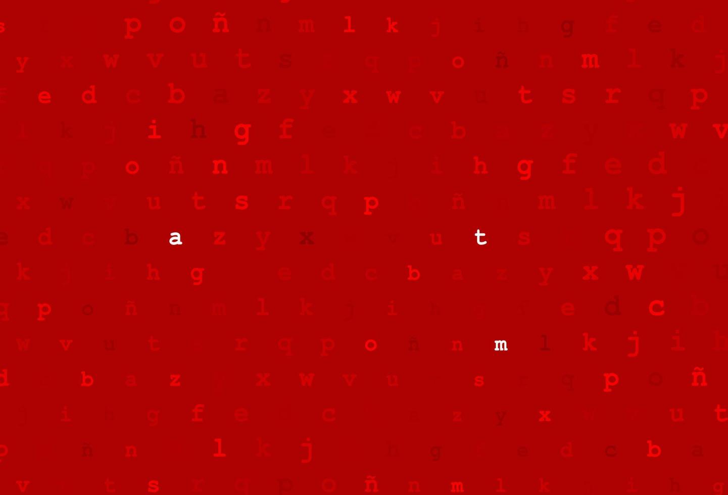 Light red vector pattern with ABC symbols.