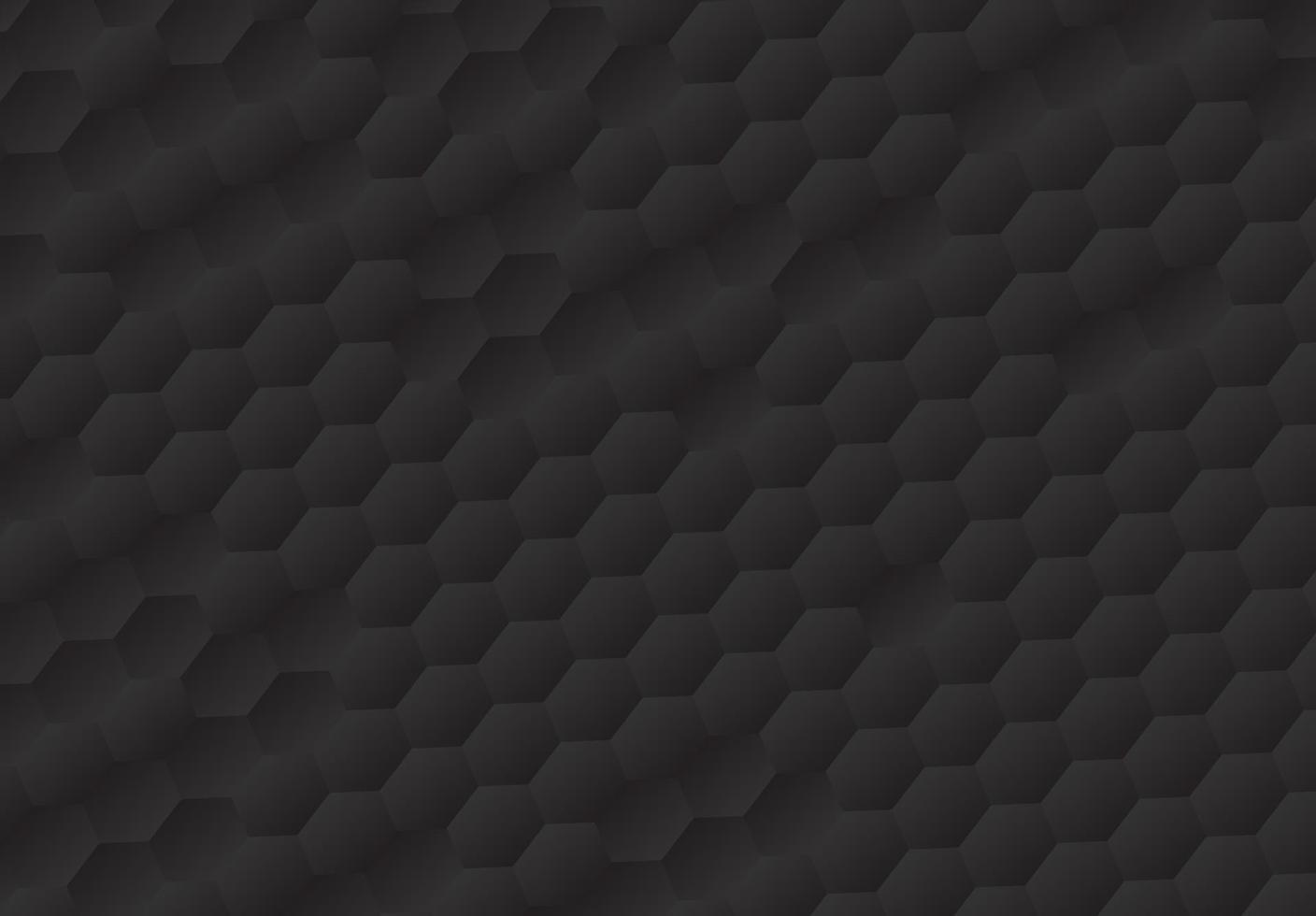 el fondo negro en forma de panal tiene espacio de copia, patrón de polígono, luz y sombra sobre fondo oscuro, hexágono en relieve vector